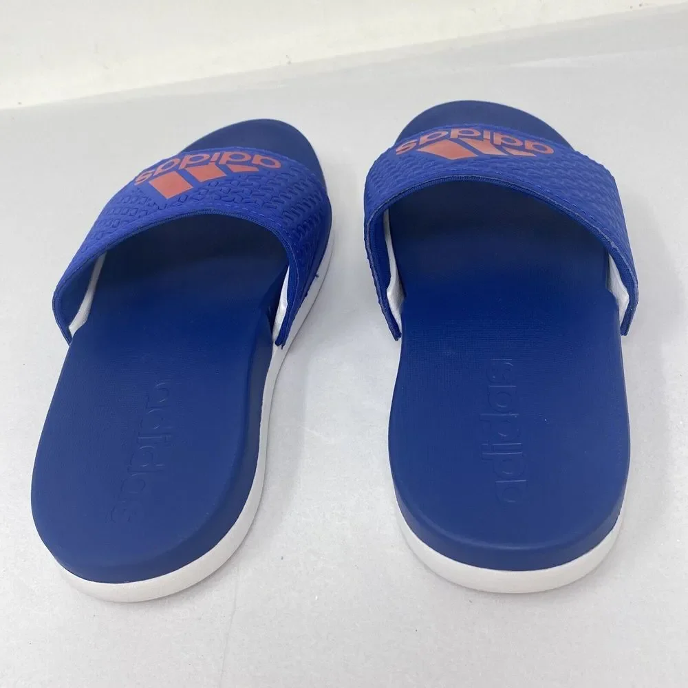 NEW Adidas Youth 11K Slide Sandals Royal Blue Red CP9373 Boys Girls Kids Adilete